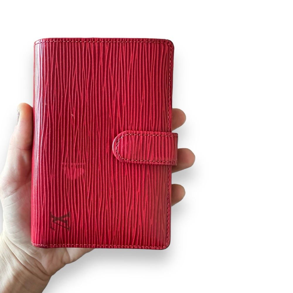 Louis Vuitton red Epi leather wallet